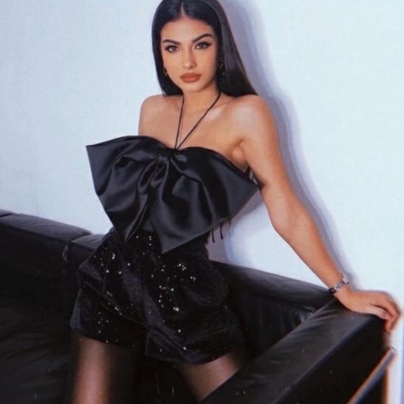 Zara sequin romper with a cute bow: Party Collection - Picture 5 of 7